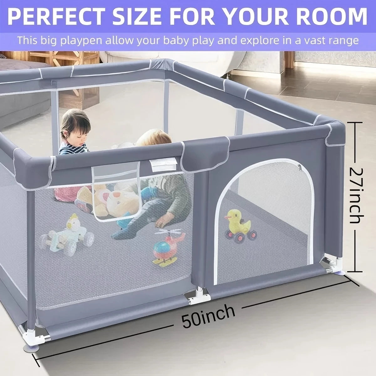 Baby Playpen 360 Visibility Safe Play Yard For Toddlers And Infants