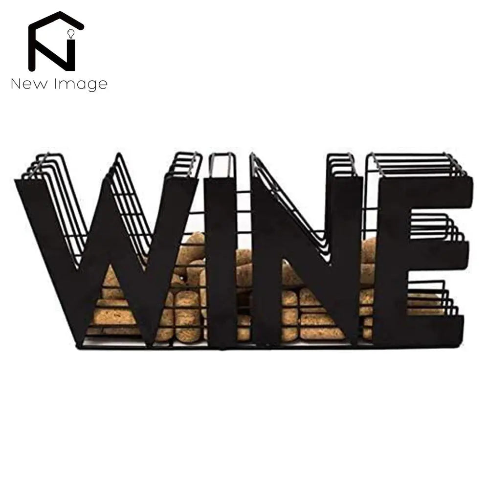 NEWIMAGE Modern Wine Cork Holder Rack for Kitchen Countertop Decor