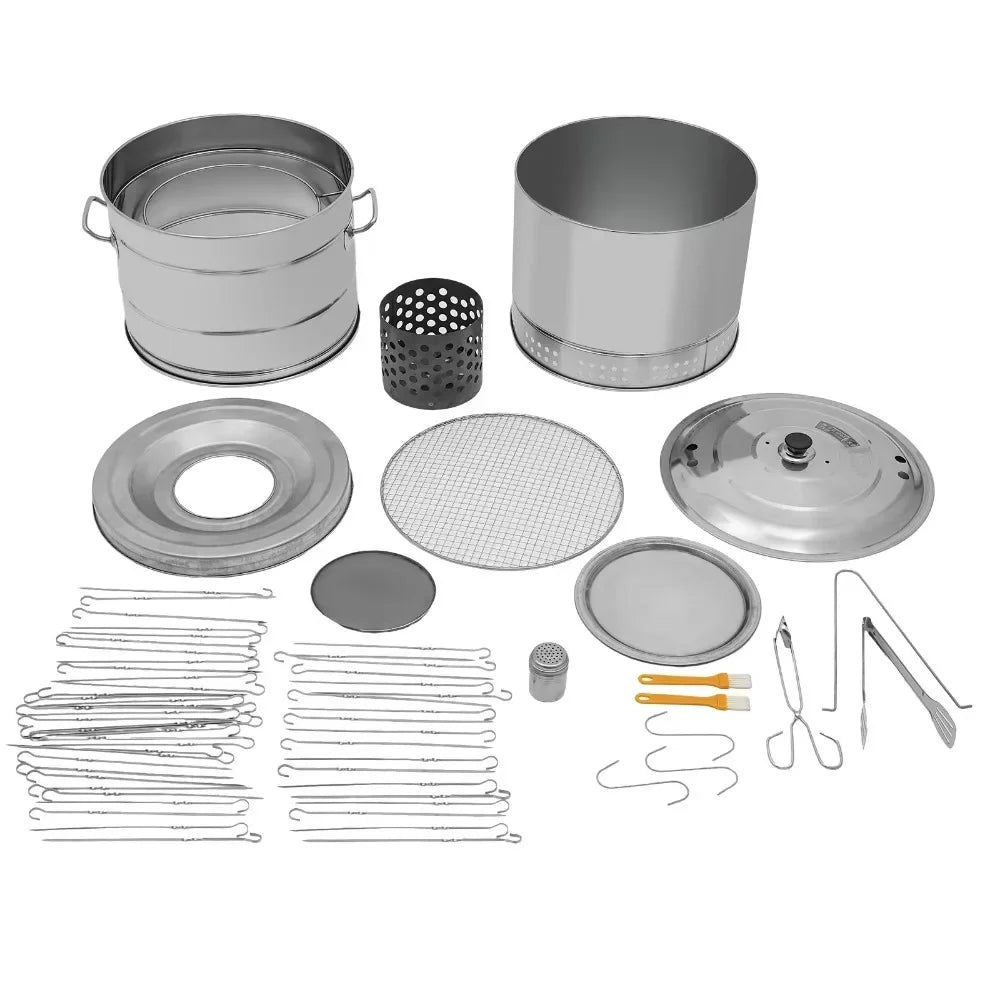 Stainless Steel Charcoal Grill With 50 Skewers Camping