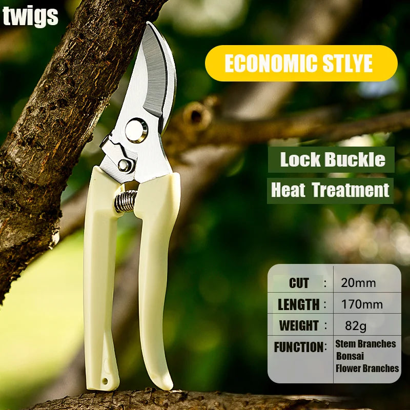 Garden Pruning Shears With SK5 Steel Blades Orchard Trimmer