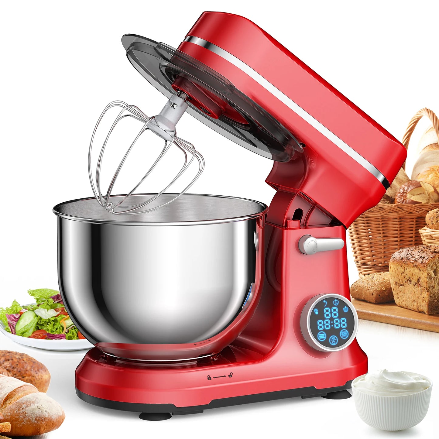 Biolomix Kitchen Stand Mixer 1200W 11 Speed DC Motor OLED