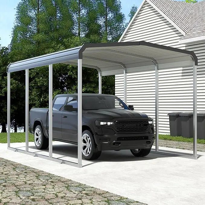 Metal Carport Canopy With Galvanized Steel Frame And Roof