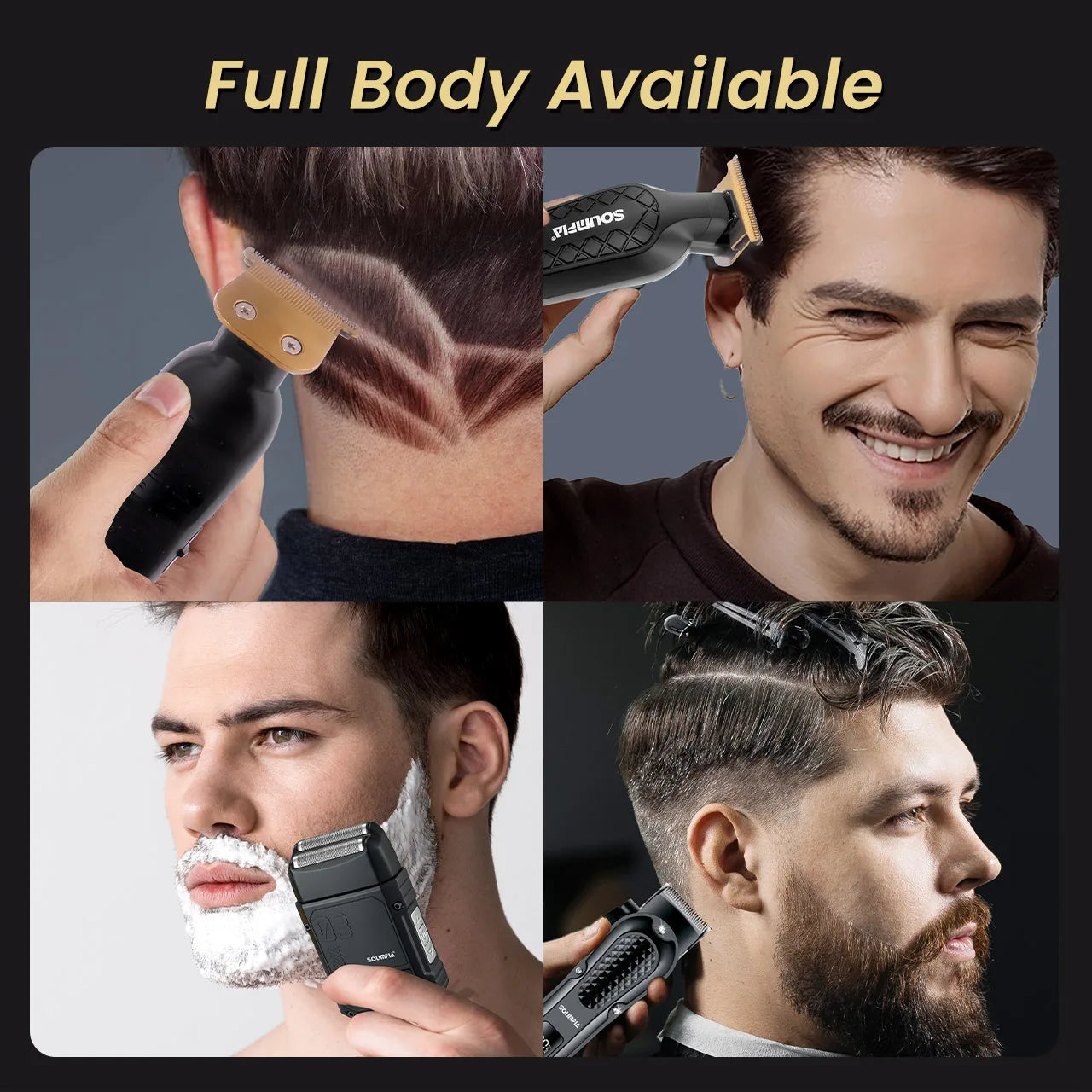 Solimpia Professional Hair Clipper Set Cordless Wet Dry For Men