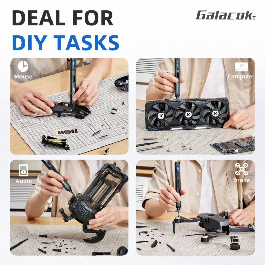 Galacok 68-In-1 Mini Electric Screwdriver Set With Magnetic Bits