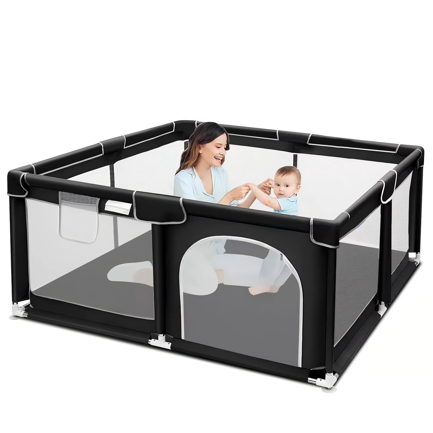 Baby Playpen 360 Visibility Safe Play Yard For Toddlers And Infants