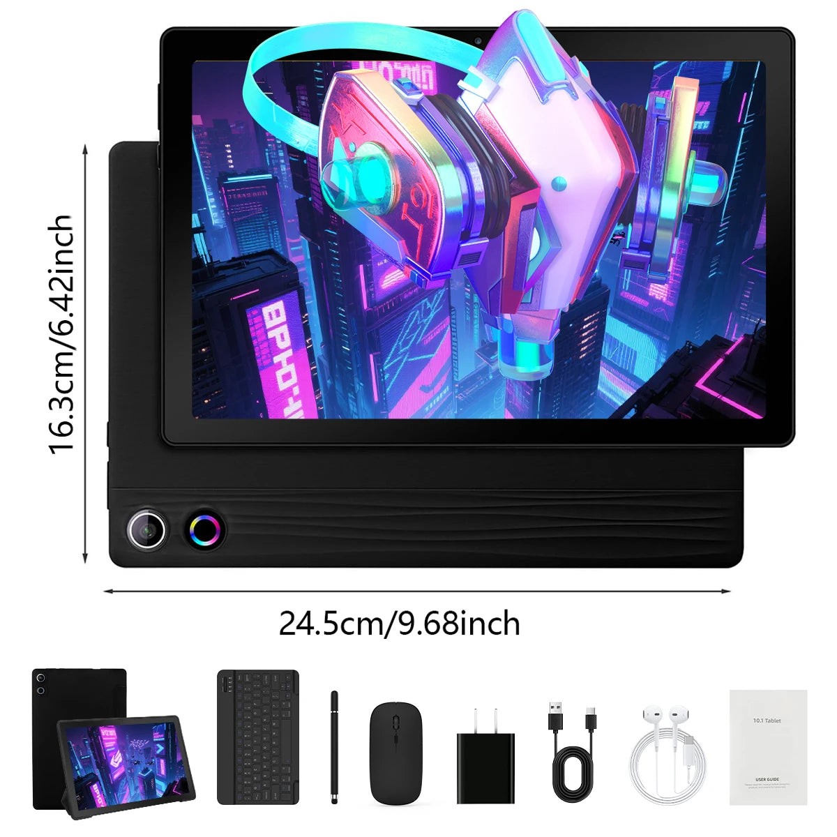 AEEZO-US Android 14 Tablet With 12GB RAM 64GB ROM Face Unlock IPS HD