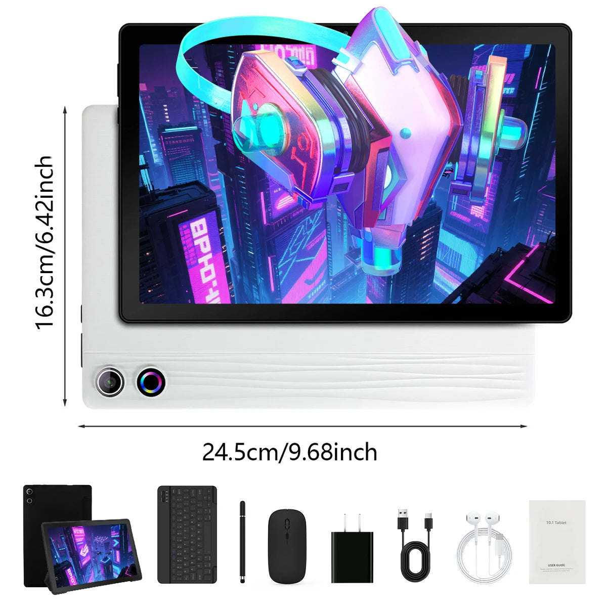AEEZO-US Android 14 Tablet With 12GB RAM 64GB ROM Face Unlock IPS HD