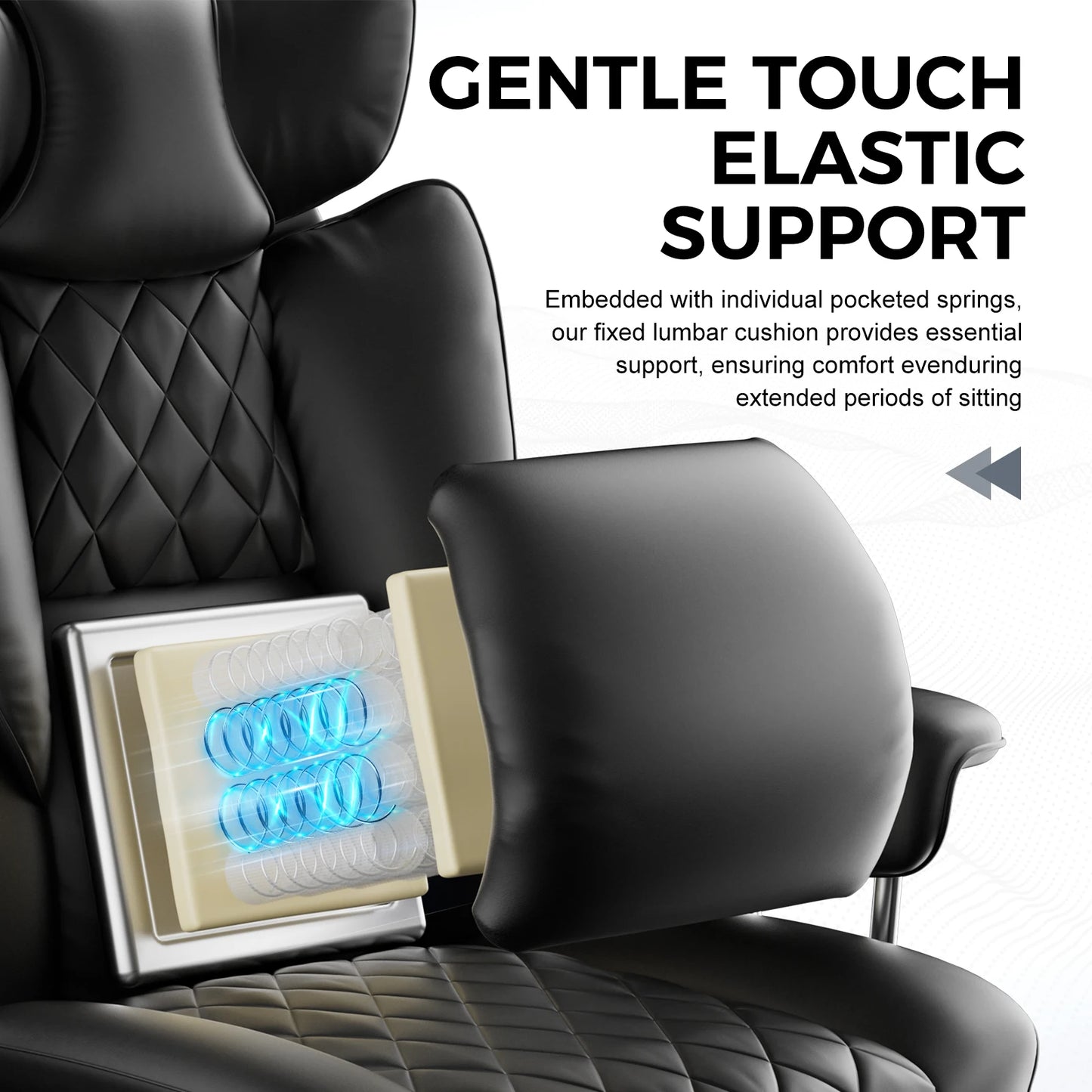 COMHOMA Ergonomic Gaming Chair With Pocket Spring Lumbar Support