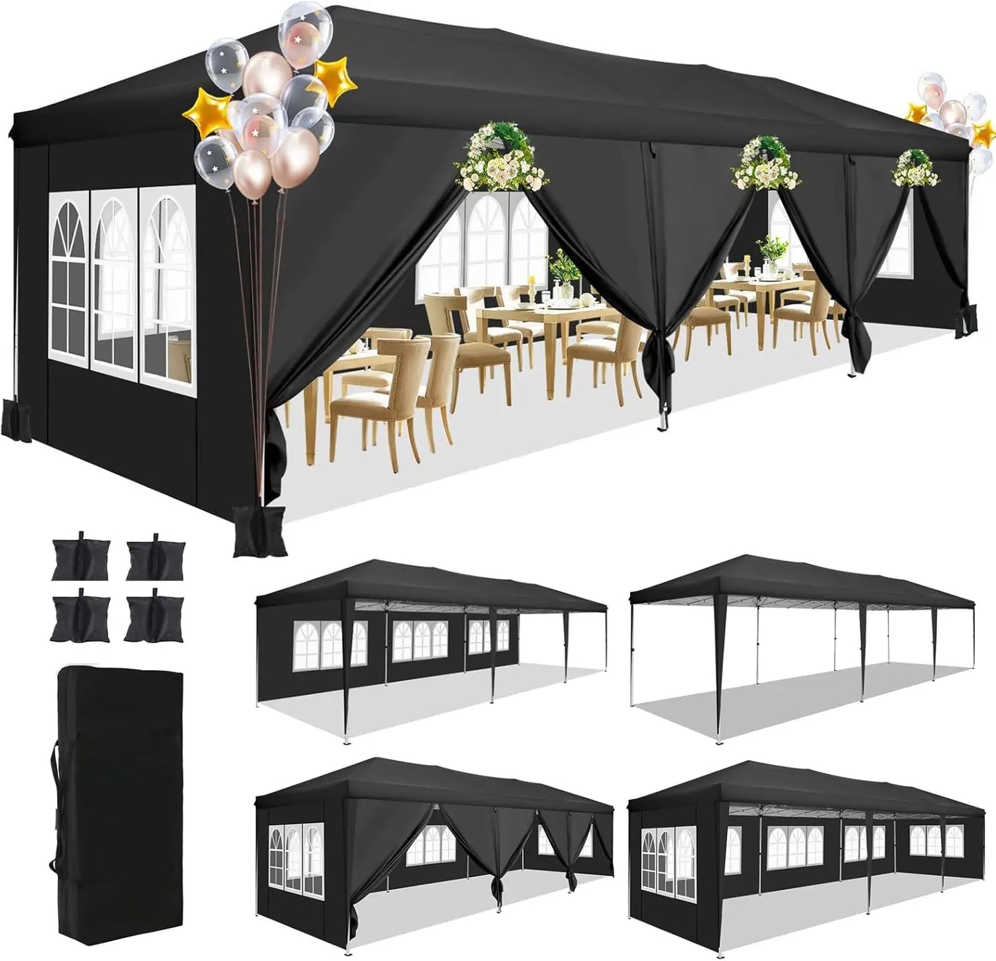 Tooluck Pop Up Canopy Tent With 8 Sidewalls