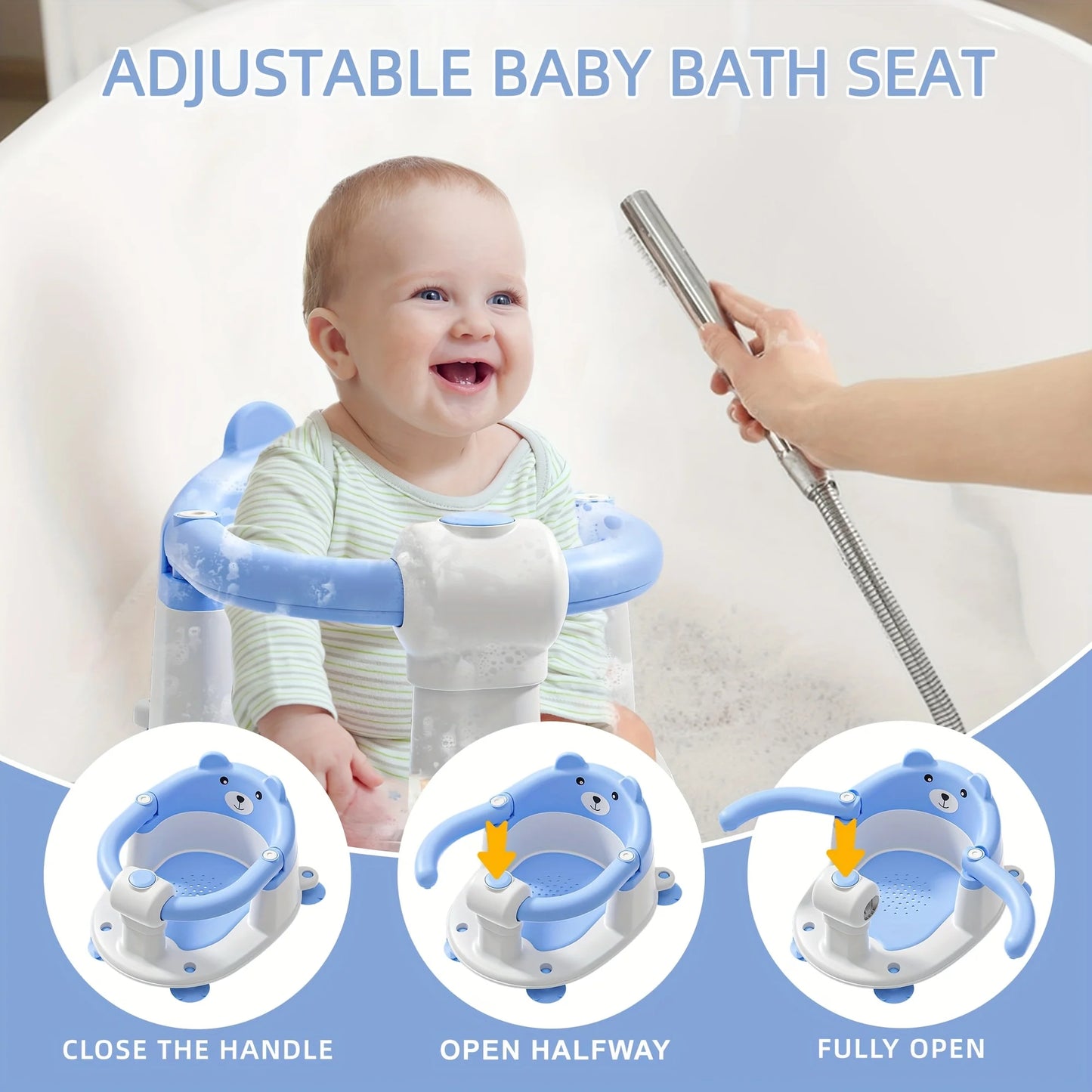 Baby Bath Seat Non Slip Tub Chair For Infants Safe