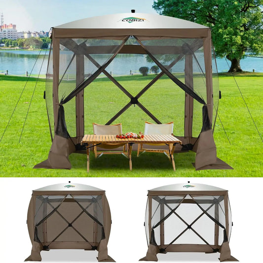 COBIZICN Pop Up Gazebo Screen Tent With Sidewalls Carry Bag