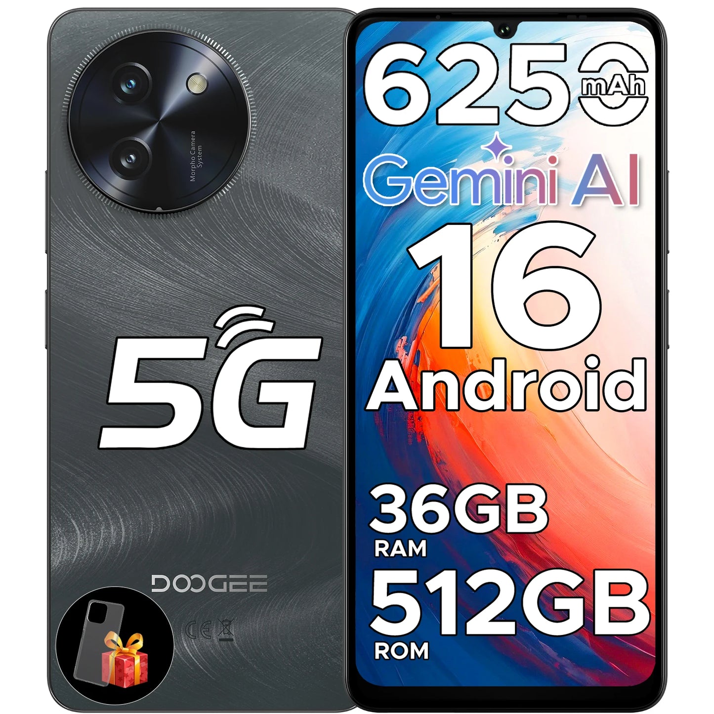 DOOGEE Note59 Pro 5G Smartphone 12GB 512GB AI Camera NFC