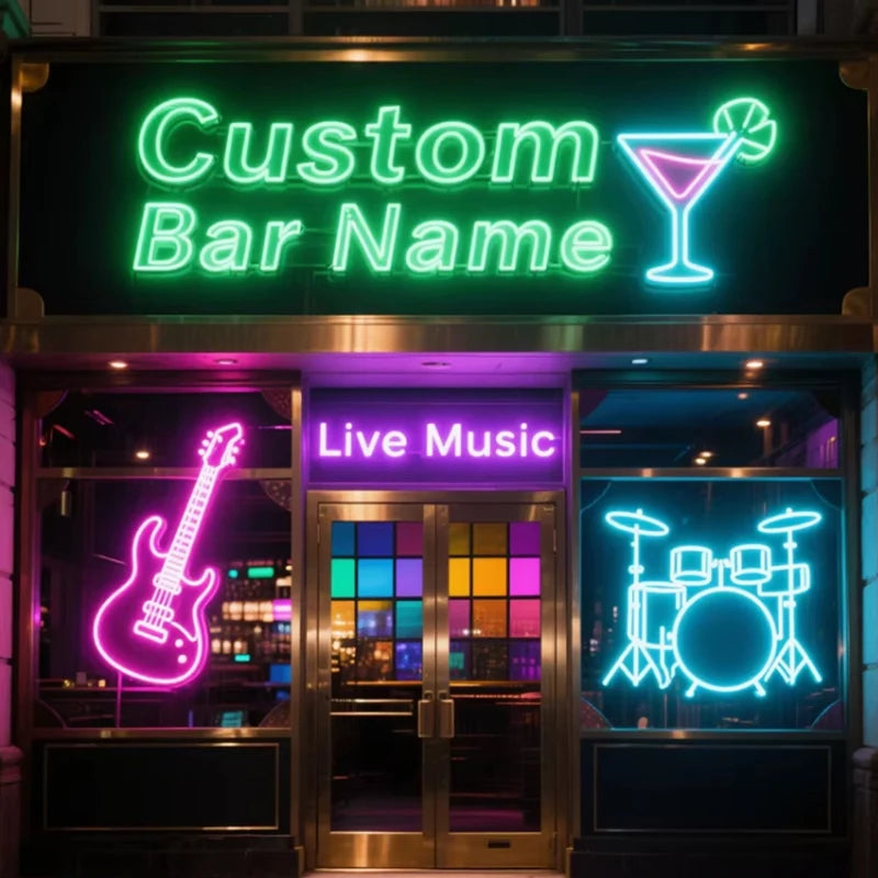 SZREBOW Custom Neon Sign Personalized Name LED Neon Light for Bar Waterproof