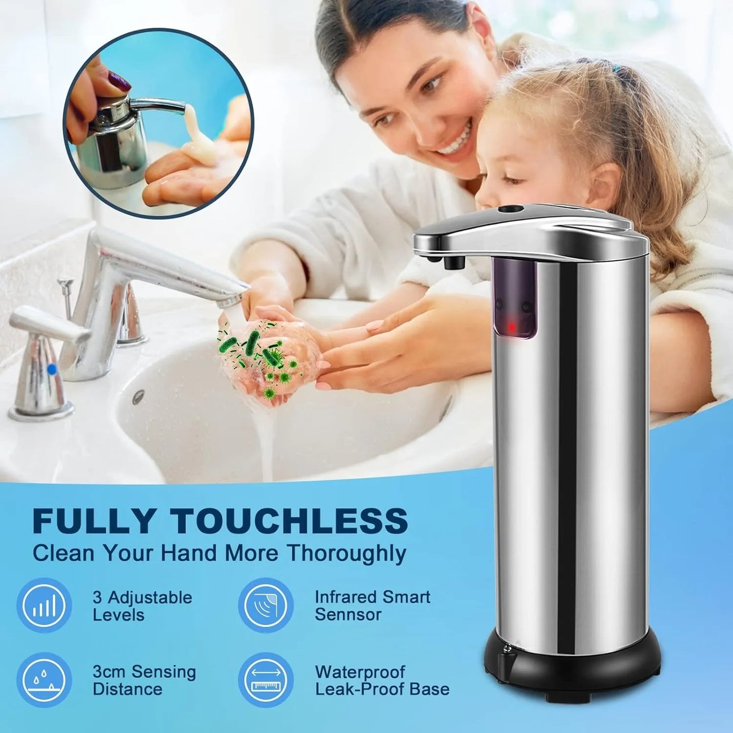 Touchless Infrared Soap Dispenser With Auto Sensor For Kitchen