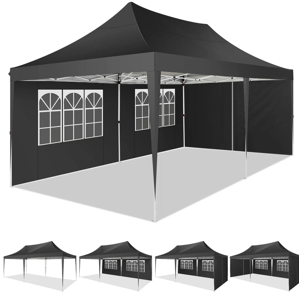 Cobizi Pop Up Gazebo Canopy With Waterproof Sidewalls