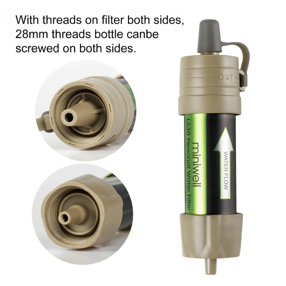 Miniwell L630 Personal Camping Water Filter Straw For Survival