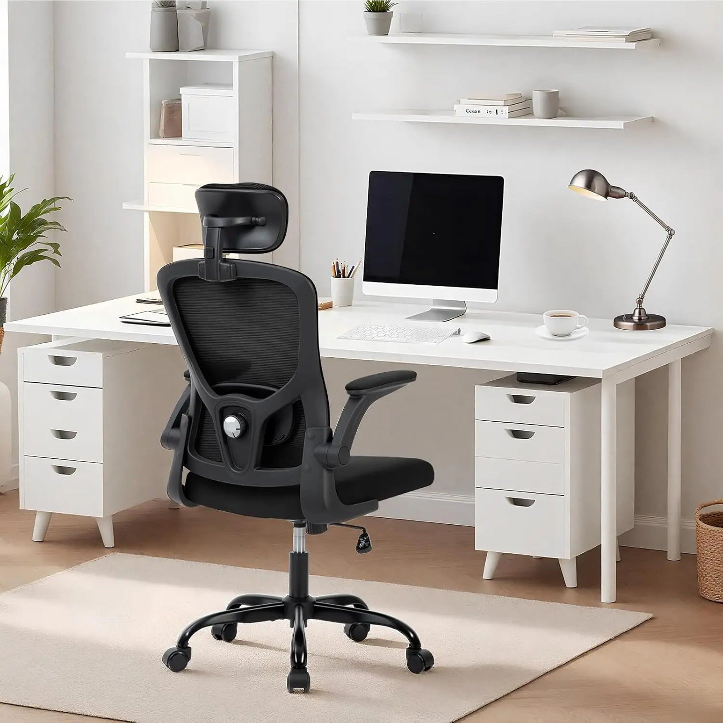HobbyLane Ergonomic High-Back Mesh Office Chair with Headrest Lumbar Support