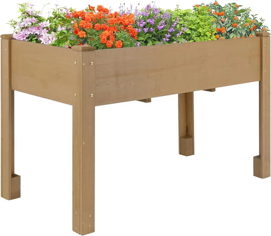 PetsCosset Raised Garden Bed Wooden Planter Box With Legs