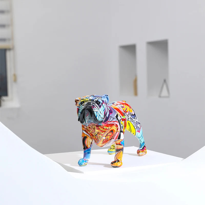 FLYuechun Ranan Bulldog Resin Ornament Modern Home Decor