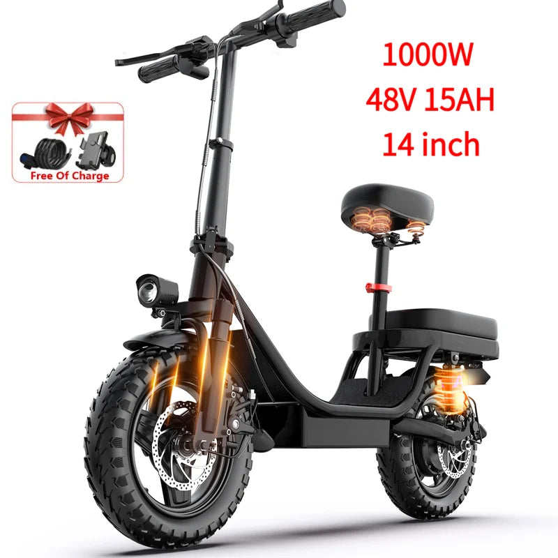 ZEFIORA Electric Bicycle 1000W 48V Aluminum Alloy Front Disc Brake