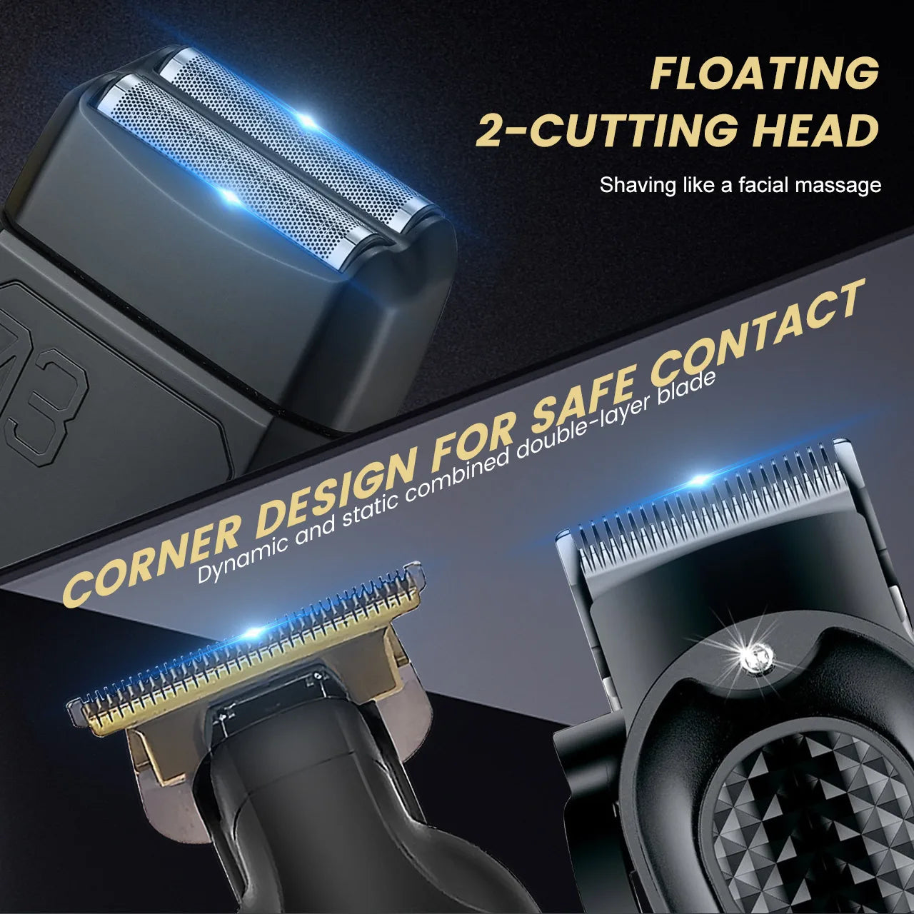 Solimpia Professional Hair Clipper Set Cordless Wet Dry For Men