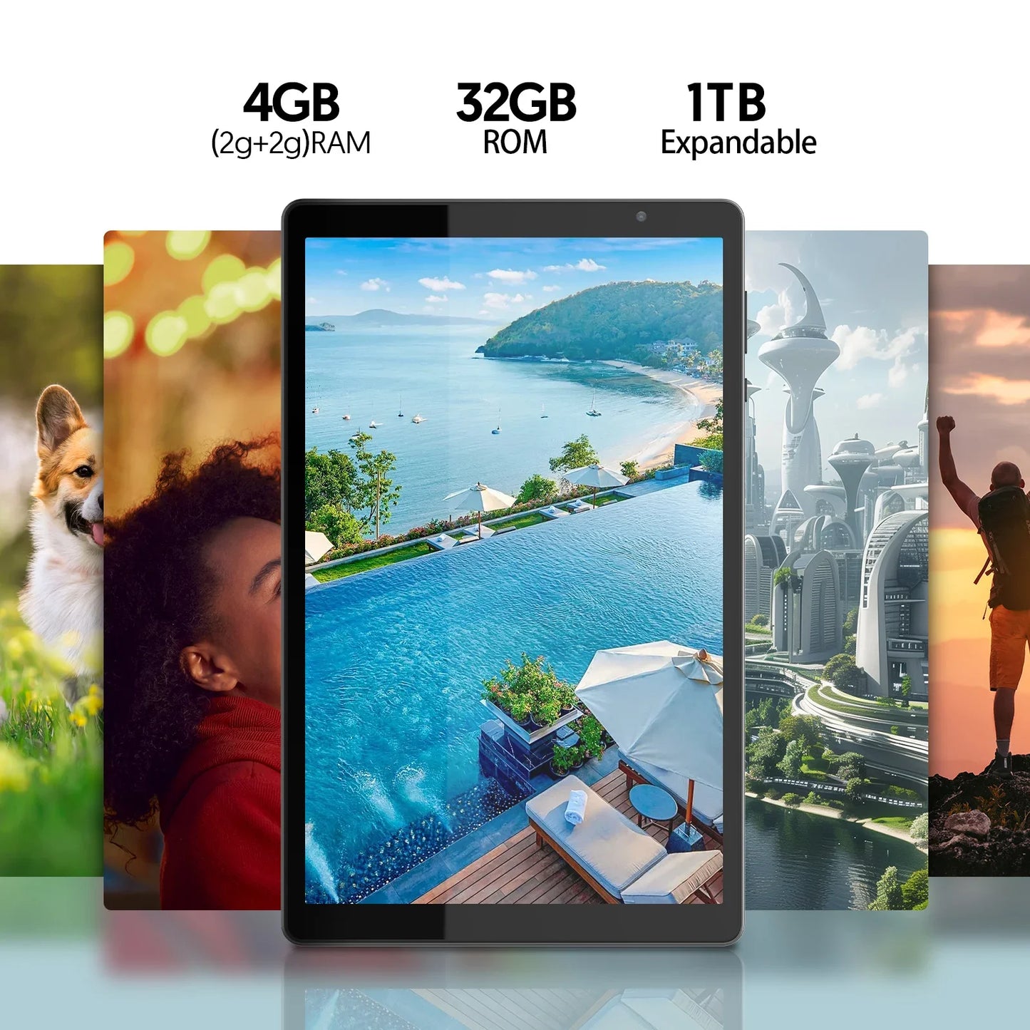 BAKEN Android Tablet QuadCore 5G WiFi 4GB RAM 32GB Storage