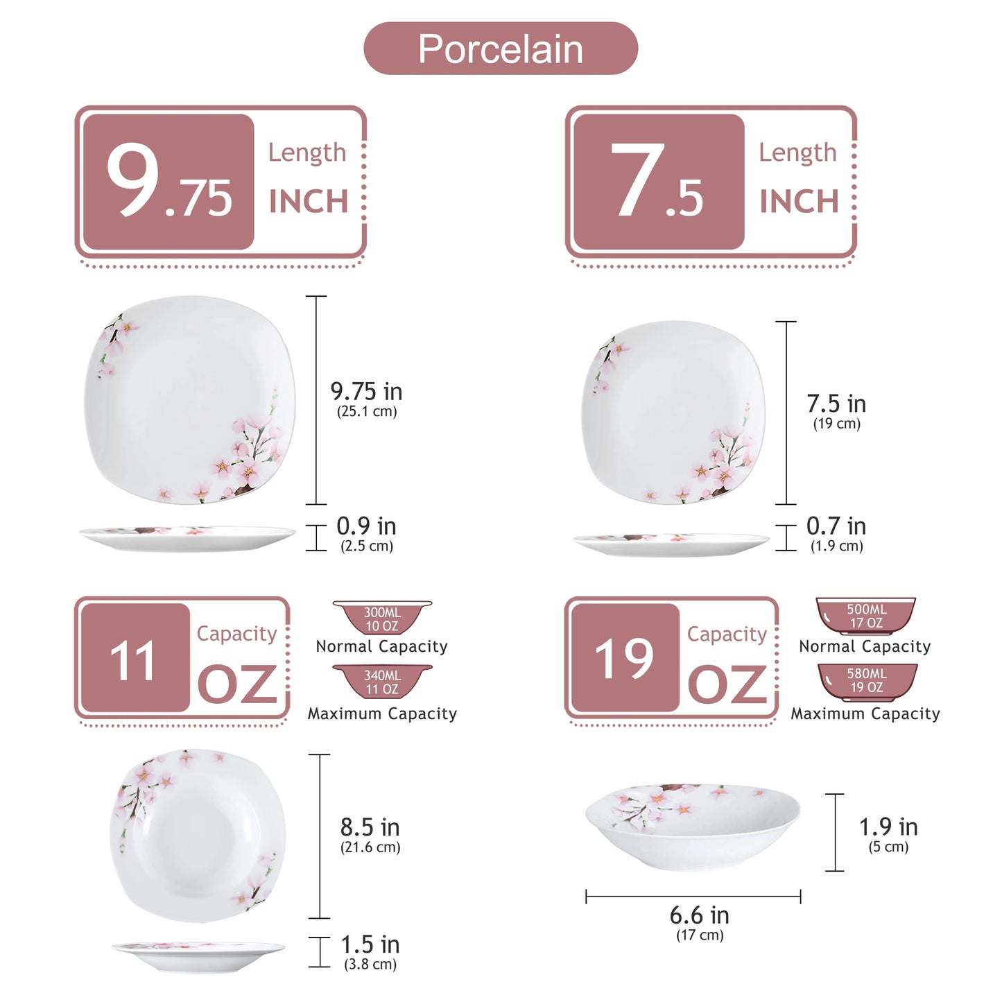 Malacasa Annie Porcelain Dinnerware Set