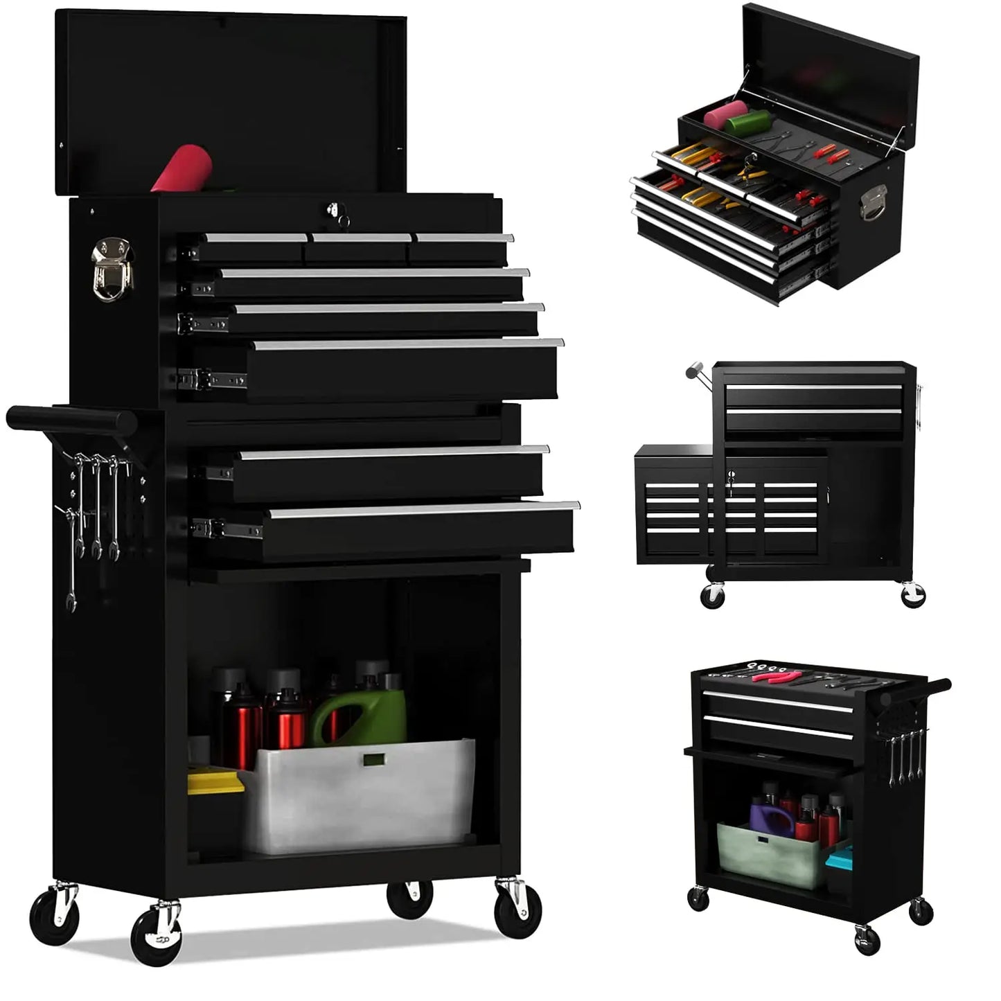 MOYU Rolling Tool Chest With Drawers And Wheels For Storage