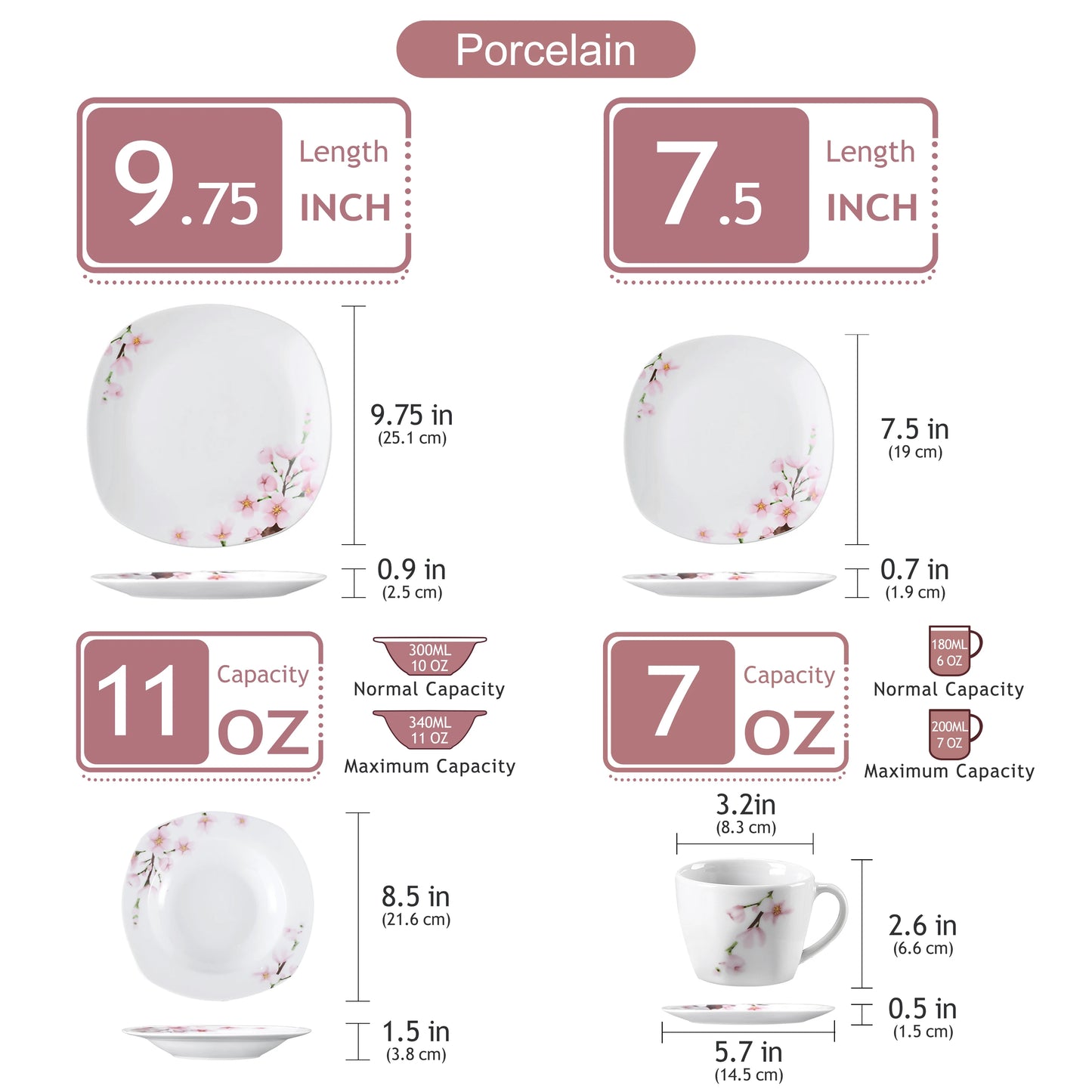 Malacasa Annie Porcelain Dinnerware Set
