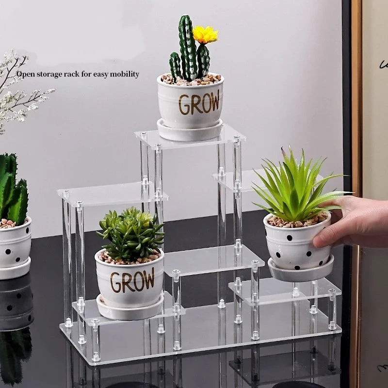 Acrylic Display Stand Transparent Handheld Blind Box For Dolls
