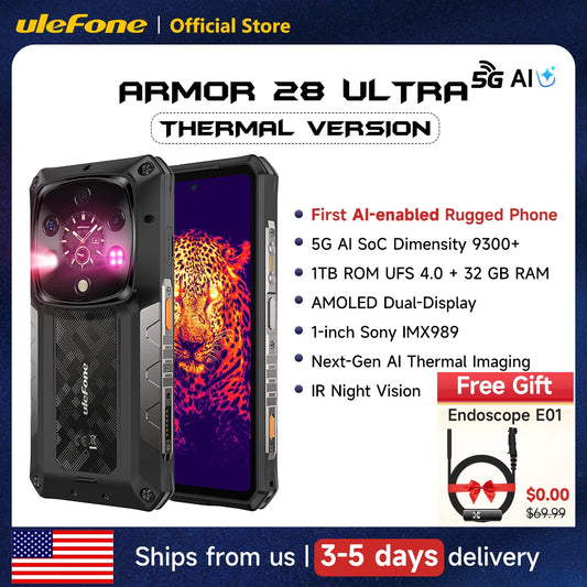 ULEFONE Armor 28 Ultra 5G AI Thermal Imaging Rugged Phone