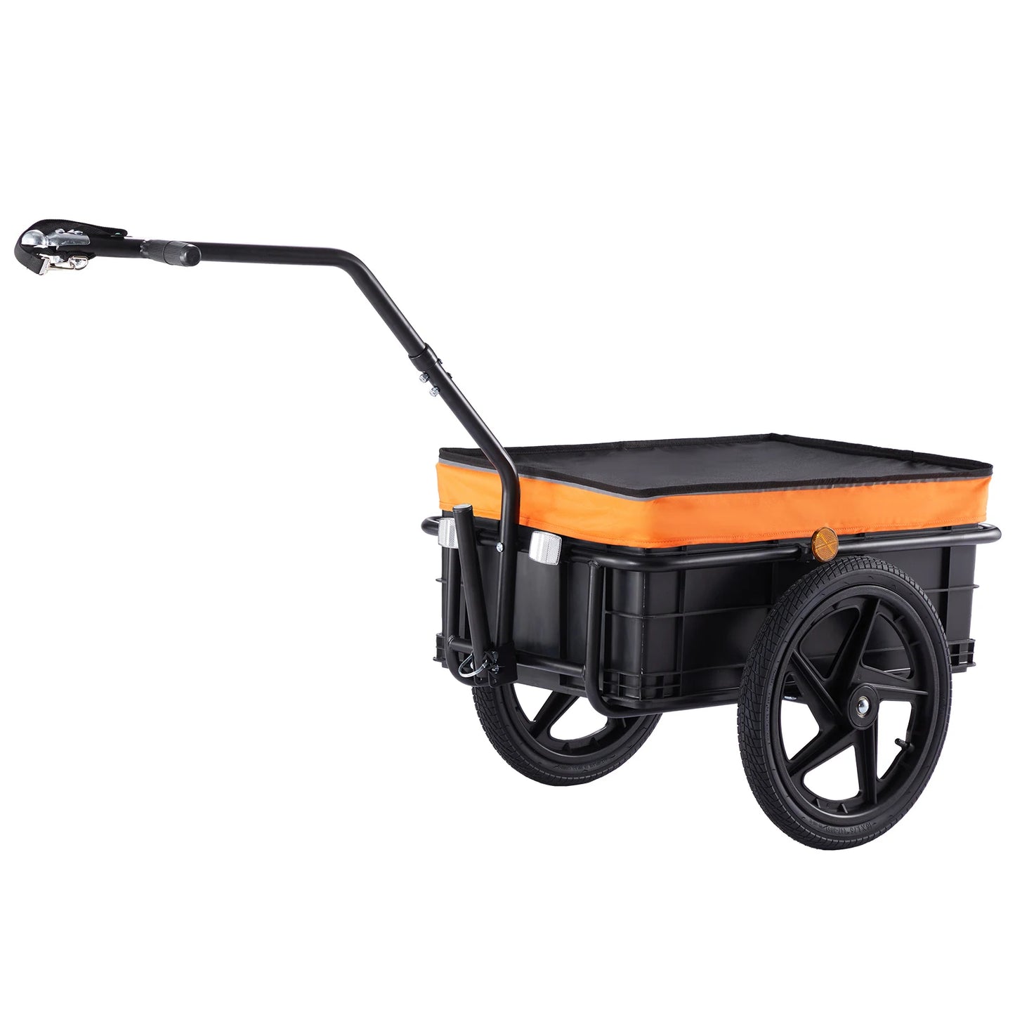 SucceBuy Foldable Bike Cargo Trailer with Reflectors for Bicycle Wagon