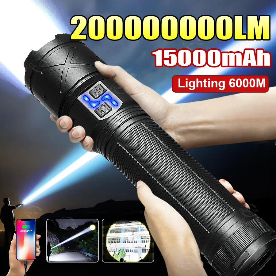Ultra Bright USB Rechargeable LED Flashlight with Zoom Focus