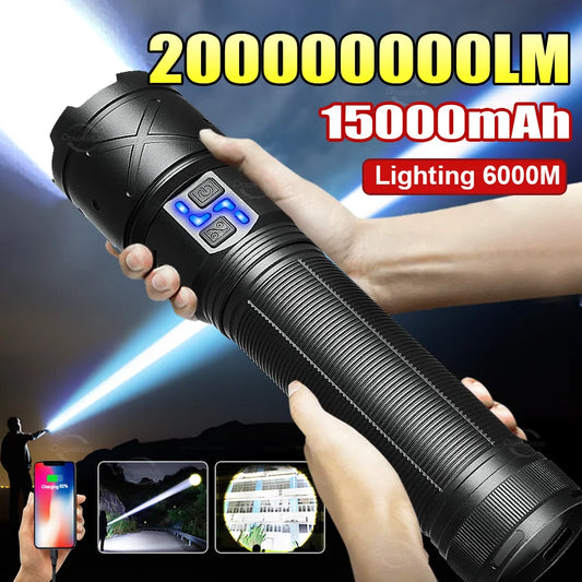 Ultra Bright USB Rechargeable LED Flashlight with Zoom Focus