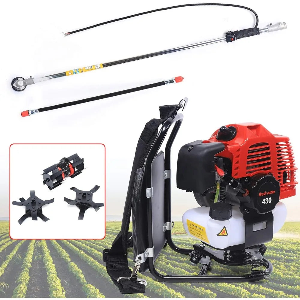 Gas Backpack Brush Cutter 2 Stroke Trimmer Weed Wacker