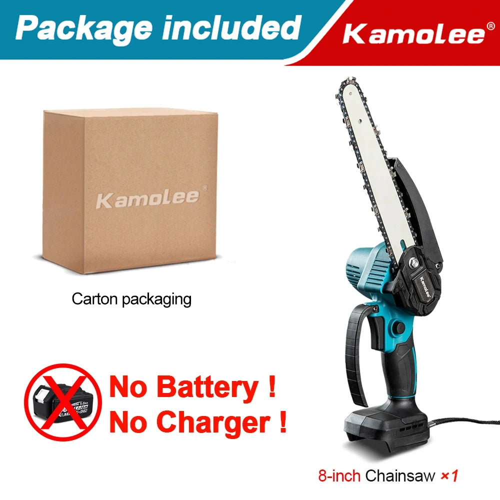 Kamolee Brushless Electric Chainsaw Mini Wood Cutter Pruning