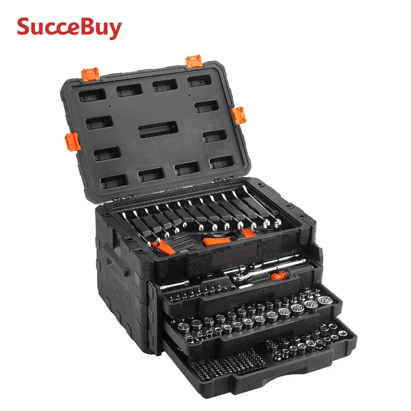 SucceBuy Mechanics Tool Set And Socket Set 450Pcs SAE Metric