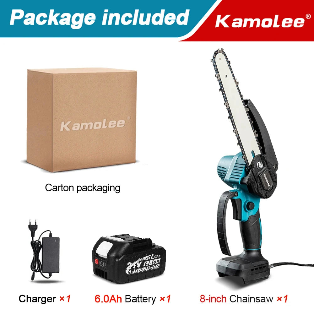 Kamolee Brushless Electric Chainsaw Mini Wood Cutter Pruning