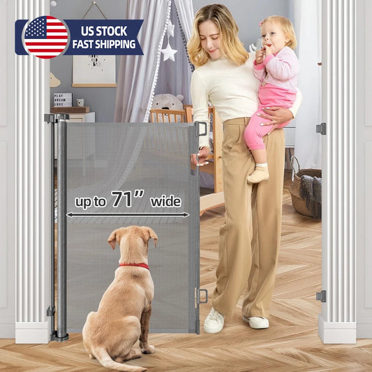 Retractable Baby Safe Gate For Doorways And Stairs