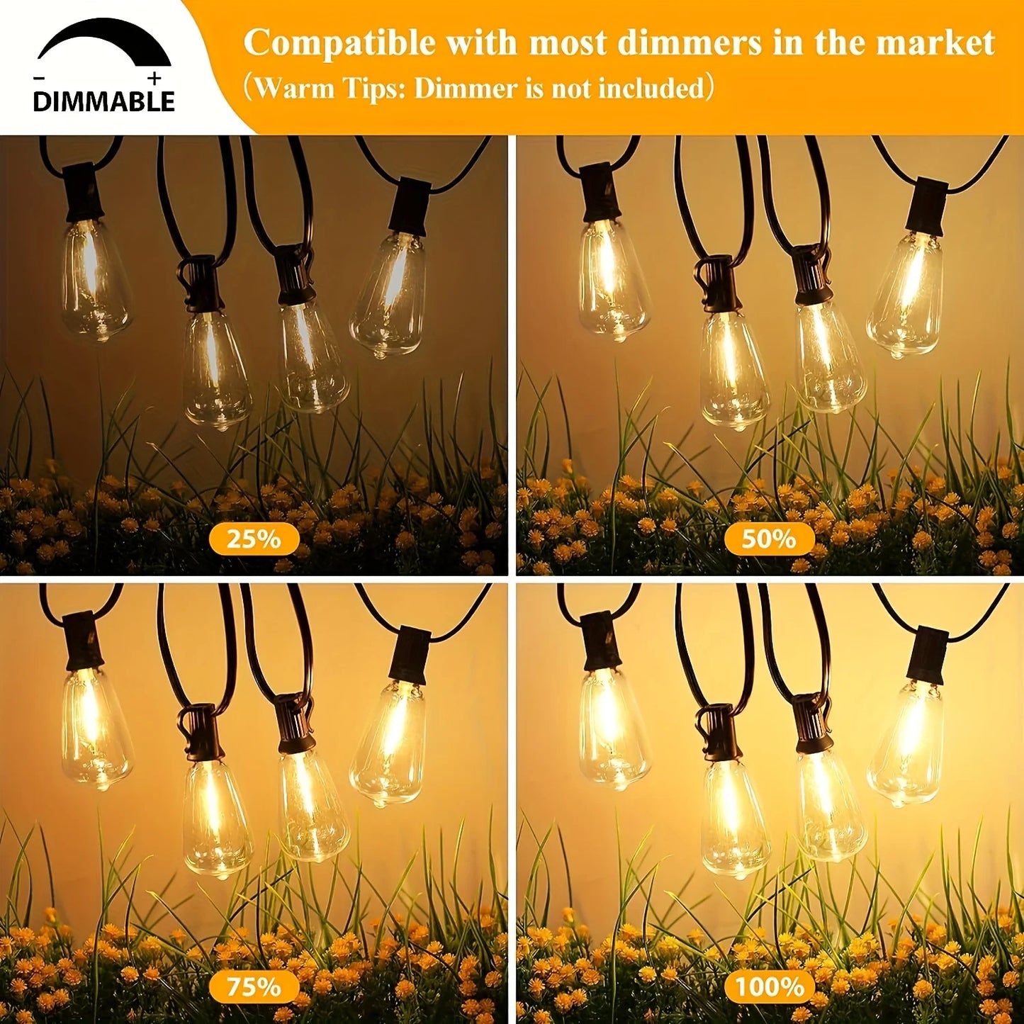 LED Outdoor String Lights ST38 Patio Lights Waterproof