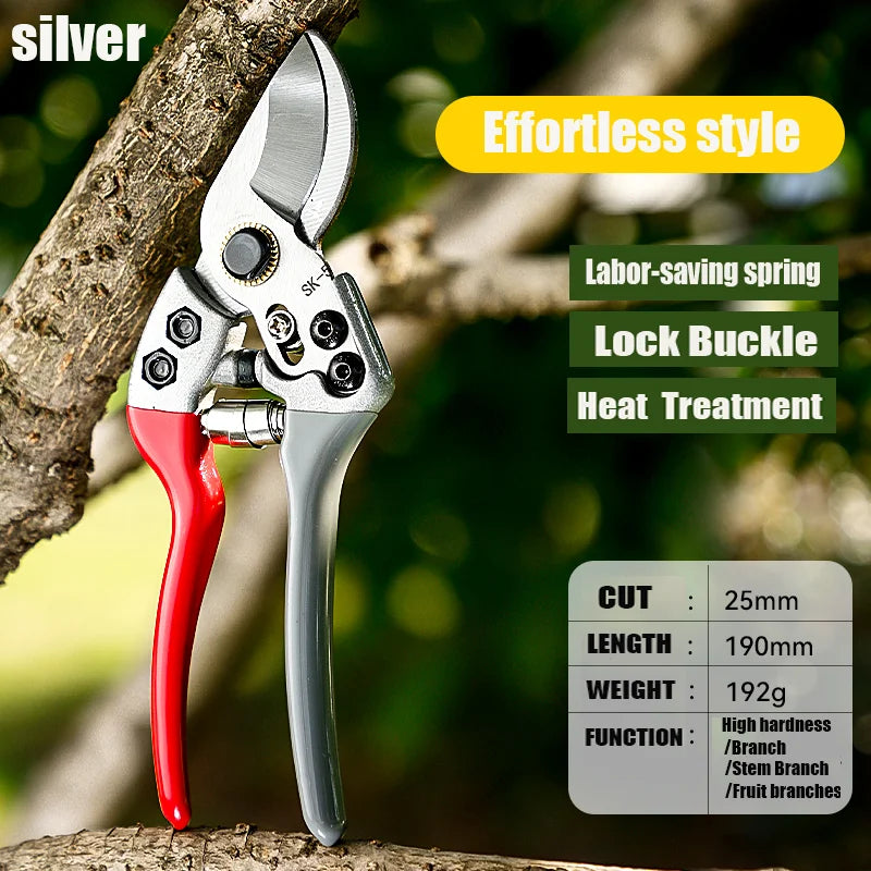 Garden Pruning Shears With SK5 Steel Blades Orchard Trimmer