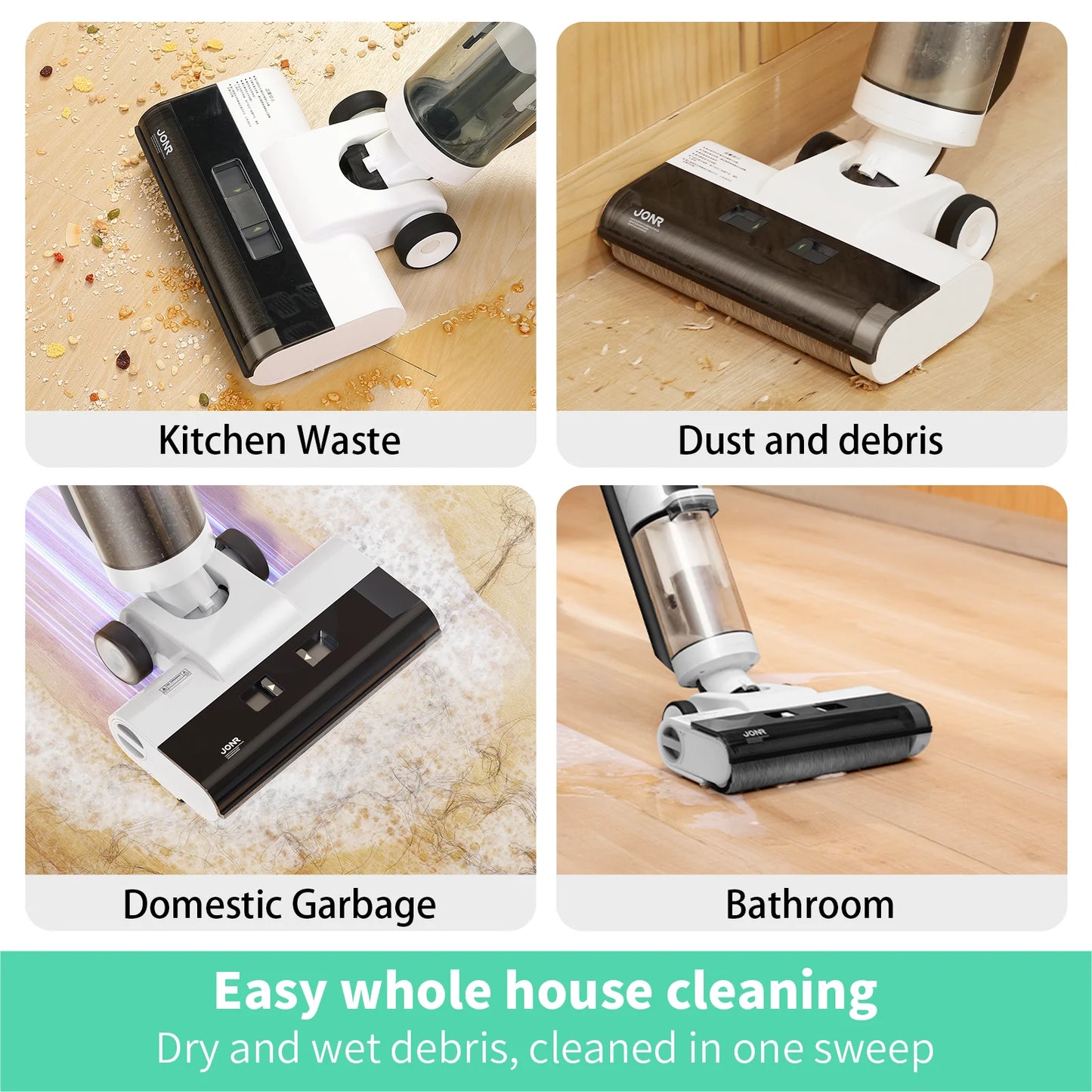JONR ED12 Wet Dry Smart Vacuum Cleaner Wireless Floor Washing