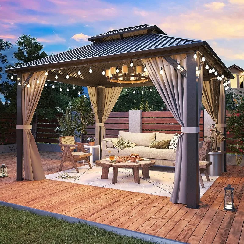 AirWire Gazebo Hardtop With Aluminum Frame And Galvanized Roof