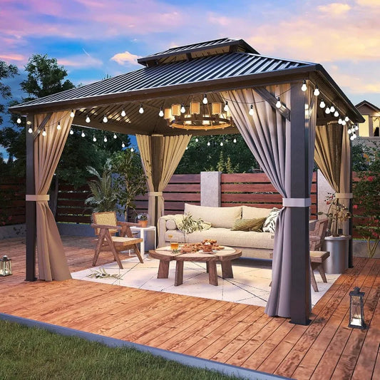 AirWire Gazebo Hardtop With Aluminum Frame And Galvanized Roof