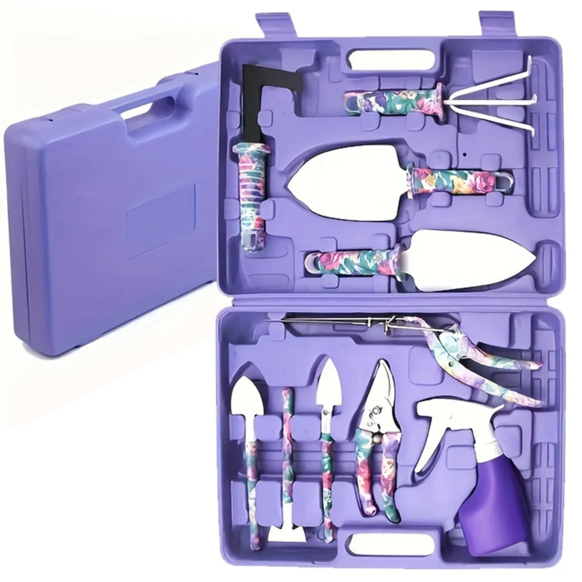 Flower Print Gardening Tool Set With Watering Can And Shovel