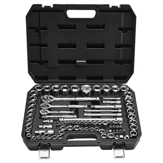 SucceBuy Socket Set 86 Piece 3/8 1/4 1/2 Inch Drive