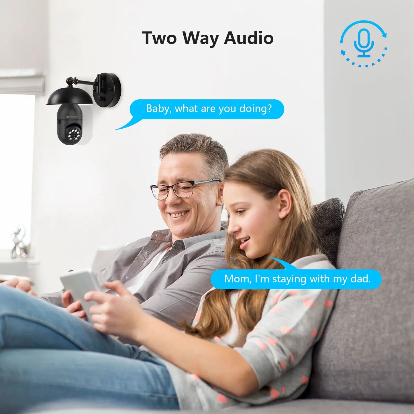 Jennov 2K WiFi Security Camera Outdoor Indoor 2 Pack