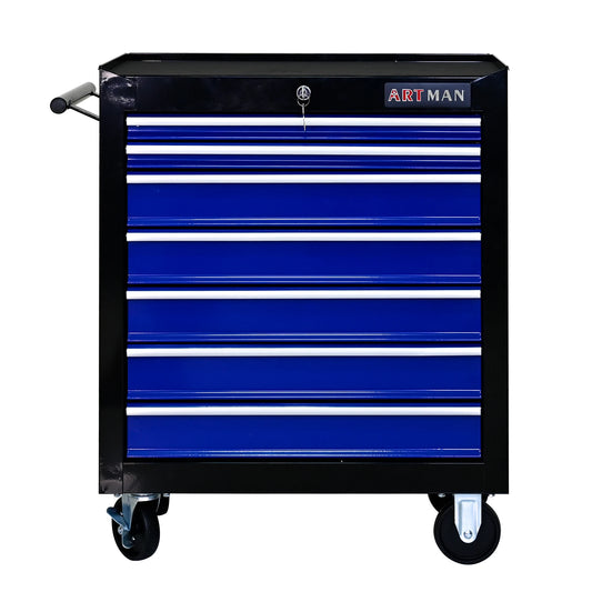 Artman 7 Drawer Rolling Tool Cabinet With Key Lock