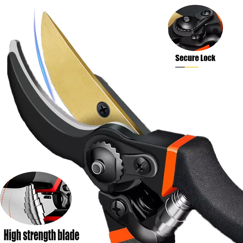 Garden Pruning Shears With SK5 Steel Blades Orchard Trimmer