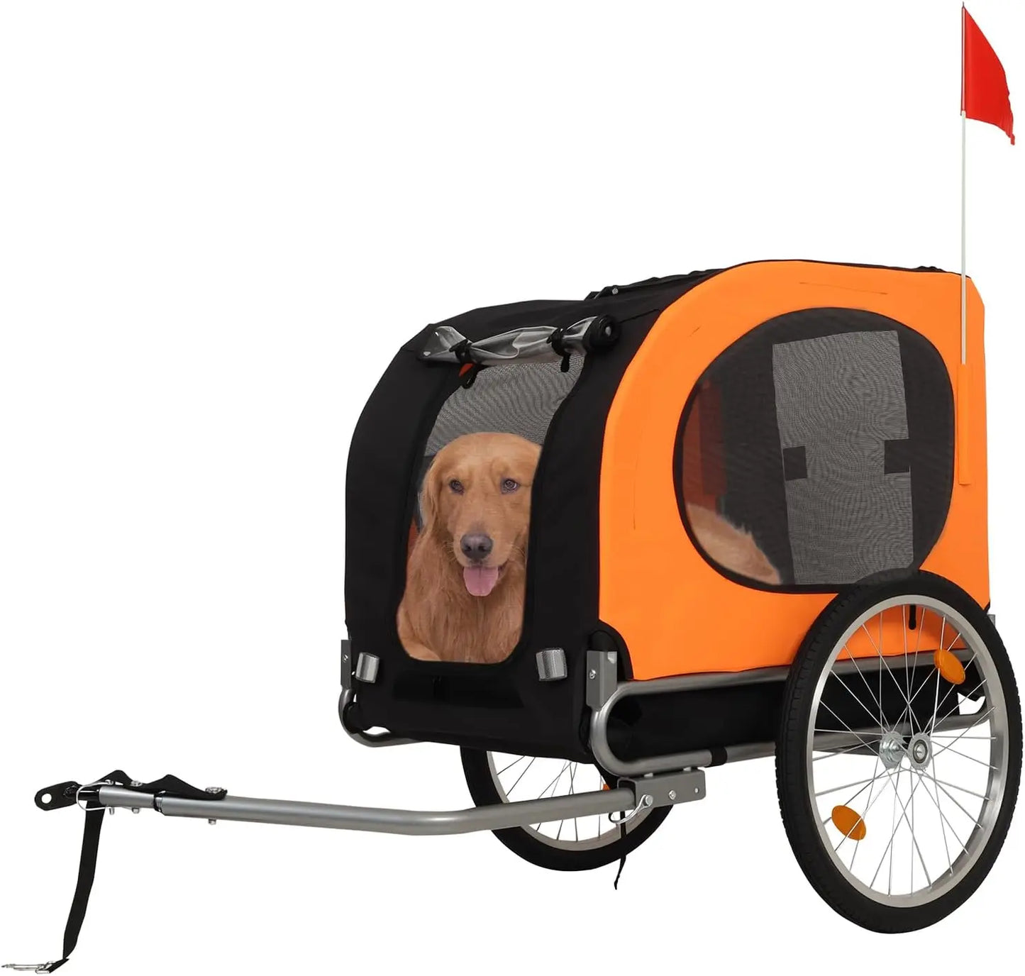 TWISTER.CKB Dog Bike Trailer 88Lbs Capacity Foldable Carrier